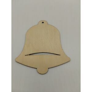 Set of 10 Bells - 4" Laser Cut Out Unfinished Wood Shape Craft Supply